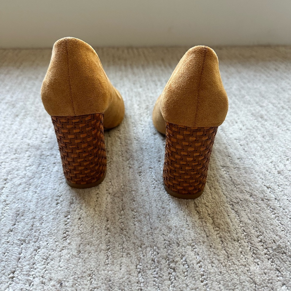 Caramel Suede Pumps - Picture 4 of 4